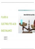 NUR2571 Module 2 FLUIDS & ELECTROLYTES ACID-BASE BALANCE