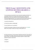 NR222 Exam 1 QUESTIONS AND ANSWER 2023/2024 GRADED A+ 105 Q/A