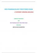     HESI PHARMACOLOGY PROCTORED EXAM - (7 DIFFERENT VERSIONS)-2023/2024    COMPLETE RESOURCES FOR   HESI PHARMACOLOGY PROCTORED EXAM 2023/2024  100% SUCCESS GUARENTEED       