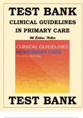 TEST BANK FOR CLINICAL GUIDELINES IN PRIMARY CARE 4TH EDITION HOLLIER