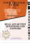 REAL ASVAB TEST QUESTIONS AND ANSWERS BY DR. A 