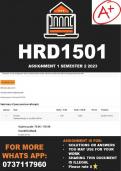 HRD1501 Assignment 1 Semester 2 2023 (ANSWERS)
