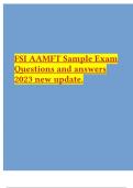 FSI AAMFT Sample Exam Questions and answers 2023 new update.
