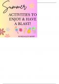 Summer Activities for Kids to Enjoy & have a BLAST ~ FUN Filled Memories 4 Life!