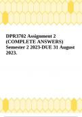 DPR3702 Assignment 2 (COMPLETE ANSWERS) Semester 2 2023-DUE 31 August 2023.