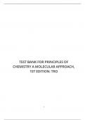 TEST BANK FOR PRINCIPLES OF CHEMISTRY A MOLECULAR APPROACH, 1ST EDITION: TRO