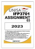 IFP3701 ASSIGNMENT 03 DUE 2023