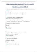 CHEM 120 Final Exam 3 ( Latest 2023 -2024 ) GRADED A+ (ACTUAL EXAM ) Questions and Answers (Solved)