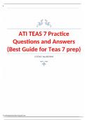 ATI TEAS 7 Practice Questions and Answers Test Bank 2022/23