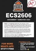 ECS2606 Assignment 1 Semester 2 2023 (ANSWERS)