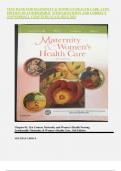 TEST BANK FOR MATERNITY & WOMEN’S HEALTH CARE, 11TH EDITION BY LOWDERMILK  WITH QUESTIONS AND CORRECT ANSWERS|ALL CHAPTERS AVAILABLE 2023