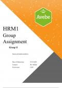 Essay Human Resource Management (IHRM1) (IBVB17HRM1C) 
