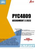 PYC4809 Exam Portfolio 2023 (789085) - DUE 26 September 2023 