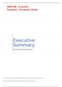 MBA540 _Executive Summary_Vavzincak_Sarah.