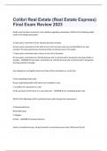 Colibri Real Estate (Real Estate Express) Final Exam Review 2023