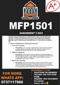 MFP1501 Assignment 3 2023 (ANSWERS)