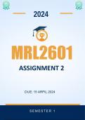 MRL2601 Assignment 2 Due 15 April 2024