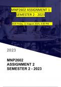 MNP2602 ASSIGNMENT 1 SEMESTER 2 2023 (DUE Friday, 11 August 2023, 4:00 PM )