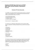 Pediatric PN HESI Specialty Exam (LATEST-2023) 100% Correct Answers, Download to Score A