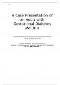 A Case Presentation of an Adult with Gestational Diabetes Mellitus