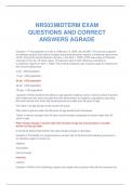 NR503 MIDTERM EXAM QUESTIONS AND CORRECT ANSWERS AGRADE