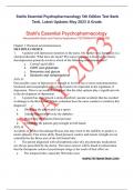 Stahls Essential Psychopharmacology 5th Edition Test Bank  Tank. Latest Updates May 2023 A Grade.