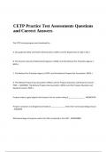 CETP Practice Test Assessments Questions and Correct Answers.