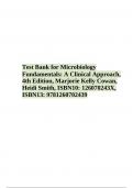 Test Bank for Microbiology Fundamentals: A Clinical Approach 4th Edition, Marjorie Kelly Cowan, Heidi Smith, ISBN10