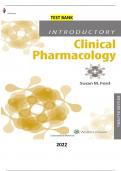 Roach's Introductory Clinical Pharmacology 12th Edition by Susan M Ford - Complete, Elaborated and Latest(Test Bank) ALL(1-54) Chapters included updated for 2023