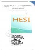 2019-2024 HESI RN EXIT V1 ,V2,V3,V4,V 5 AND V8 Complete Exams 2023 Versions. Advanced Pharmacology (Chamberlain University)