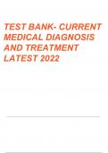 Test bank-CURRENT Medical Diagnosis and Treatment -GUATNREED PASS WITH THIS TEST BANK
