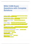 WGU C208 Exam Questions with Complete Solutions 