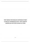 TEST BANK FOR ROACHS INTRODUCTORY CLINICAL PHARMACOLOGY 10TH NORTH AMERICAN EDITION SUSAN M FORD