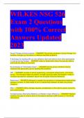 WILKES NSG 526  Exam 2 Questions  with 100% Correct  Answers Updated 2023
