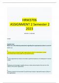 HRM3706 ASSIGNMENT 2 QUIZ ANSWERS semester 2 2023
