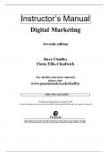 Solution Manual For Digital Marketing 7th Edition by Dave Chaffey, Fiona Ellis Chadwick