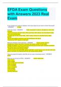 EFDA Exam Questions with Answers 2023 Real Exam 