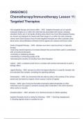 ONS/ONCC Chemotherapy/Immunotherapy Lesson 11: Targeted Therapies
