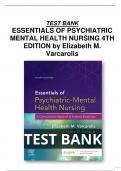 Test BANK FOR Essentials of Psychiatric Mental Health Nursing test bank 4th Edition  by Elizabeth M. Varcarolis ALL CHAPTERS  (1- 28)| A+ ULTIMTE GUIDE 