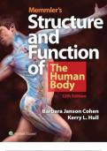 TEST BANK MEMMLERS STRUCTURE AND FUNCTION OF THE HUMAN BODY 12TH EDITION COHEN QUESTIONS AND CORRECT ANSWERS (2023-2024)|ALL CHAPTERS AVAILABLE 100% PASS