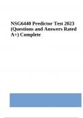 NSG 6440/ NSG6440 Exam Practice Questions With 100% Correct Answers - Latest Update 2023/2024 (GRADED)
