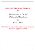 Introduction to Partial Differential Equations, 1e Peter J. Olver (Selected Solution Manual)