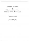 Spectral Analysis for Univariate Time Series, V1.1 By Donald Percival, Andrew Walden (Solution Manual)