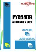 PYC4809 Assignment 3 Exam Portfolio 2023