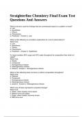 Straighterline Chemistry Final Exam Test Questions And Answers.