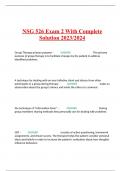 NSG 526 Exam 2 With Complete Solution 2023/2024