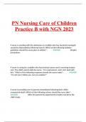 PN Nursing Care of Children Practice B with NGN 2023