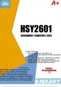 HSY2601 Assignment 1 (ANSWERS) Semester 2 2023 (678558)