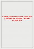 LCP 4805 Exam Pack for exam period 2022, University of South Africa (Unisa)