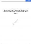 TEST BANK FOR WOMEN’S HEALTH CARE IN ADVANCED PRACTICE NURSING 2ND EDITION